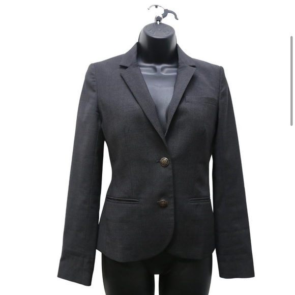 Aritzia TALULA Exeter Boyfriend Wool Blend Dark Grey Blazer Jacket Size 2 - Picture 5 of 5